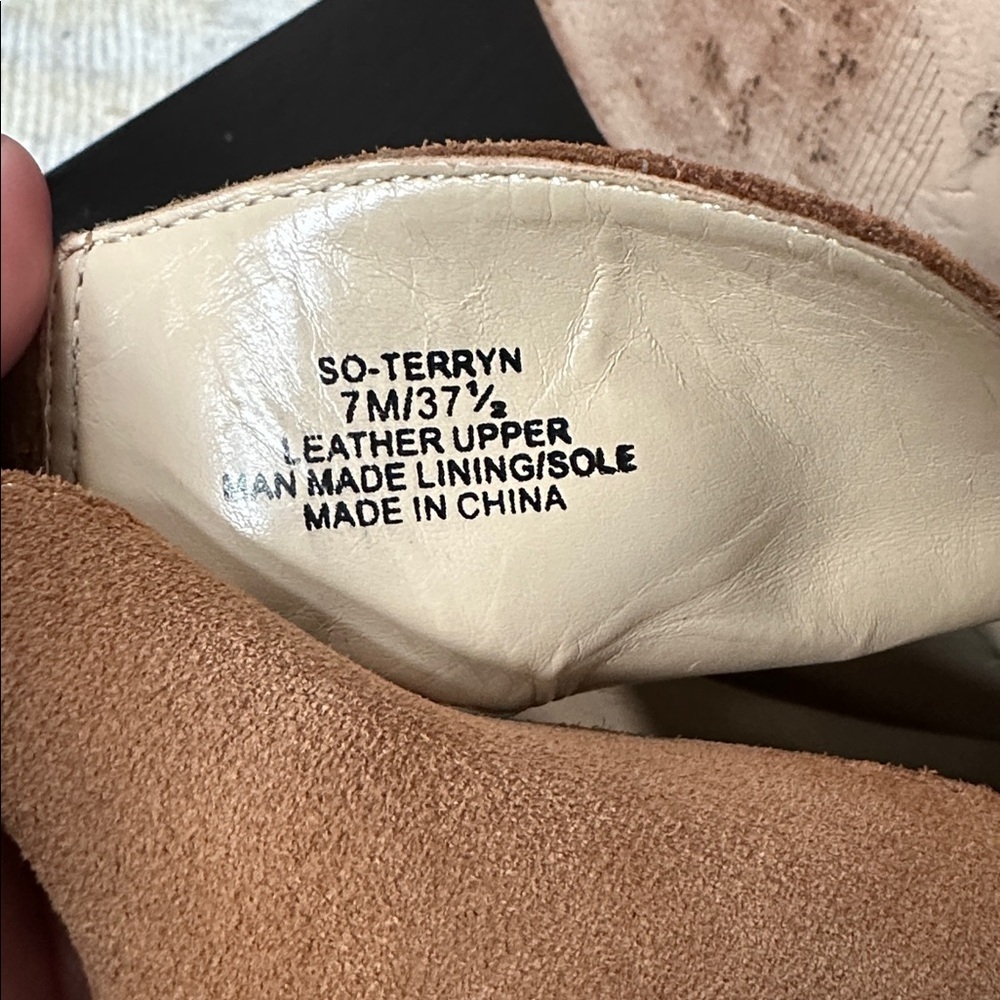 Sole Society Suede Block Heel Slingback Peep toe Mules - Picture 7 of 7